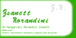 zsanett morandini business card